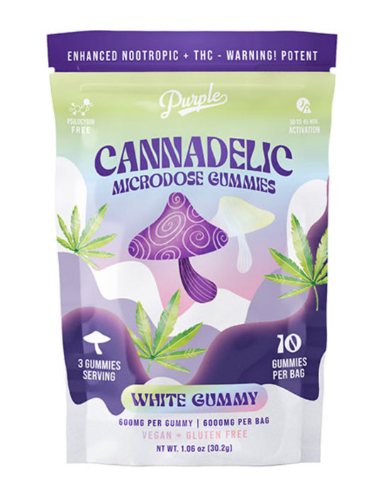 Purple Cannadelic Microdose Gummies | (10ct) 6000mg